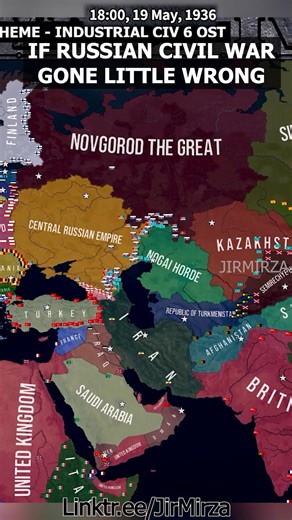 Jir Mirza on Instagram: "IF Russian Civil War Cursed? Like and Follow for More @jirmirza You can reach my videos by clicking the link in my profile. If you want more such videos to come, don't forget to like and subscribe. There may be some mistakes on the map. #hoi4 #explore #eu4 #ck3 #history #timelapse #shorts #ww2 #ww1 #ww3 #alt #paradoxinteractive #map #worldmap #trend #fyp #trending #simulation #gaming #game #games #videogames #explorepage #like #art #viral #subscribe #war #tiktok"