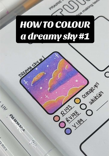 How to Colour a Dreamy Sky with Markers and Gel Pens