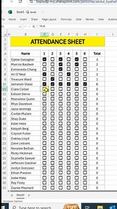 9K views · 57 reactions | 易 Attendance Tracker #ExcelTricks #ExcelTips #PasteAsPicture #ExcelHacks #ExcelShortcuts #Excelfunclub #ExcelMastery #ExcelTimeSaver #AltHVU #ExcelAutomation #ExcelVisualTips #DataPresentation #ProductivityHacks #ExcelTools #FollowForMore Like and follow our page excel_funclub | excel_funclub | Facebook