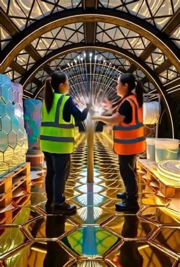 Crafting a Futuristic Hexagonal Light Installation#FuturisticDesign #LightInstallation