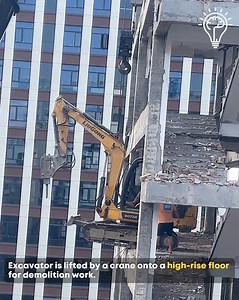 116K views · 22 reactions | Excavator Used for High Rise Demolition. #BuildingDemolition | Gizmo Trends | Facebook