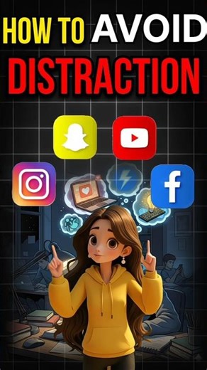 How to Avoid Distractions While Studying😓 Try These 3 Tricks🤯 #studytips #study #exam #distraction