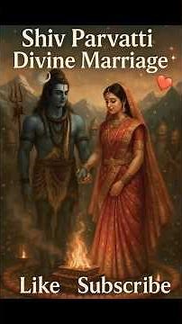 Shiv and Parvati marriage (Vivah) #mahadev #shiv #sakti #love #story #merriage #tranding #yt