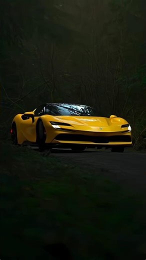 Luxurious Yellow Ferrari 🔥⭐❤️