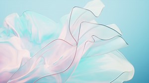 Flowing gradient transparent multilayer glass background, 3d rendering. Premium Stock Video Footage