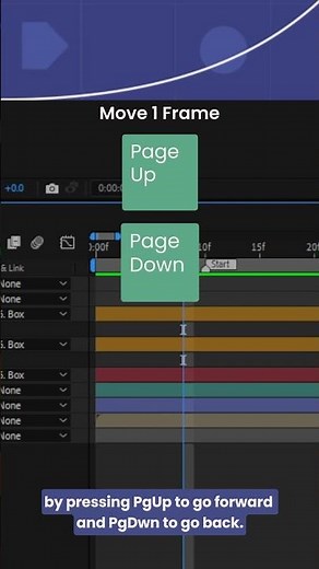 After Effects Timeline Shortcuts 10 - Move In 1/10 Frame Increments | #aftereffectstutorial