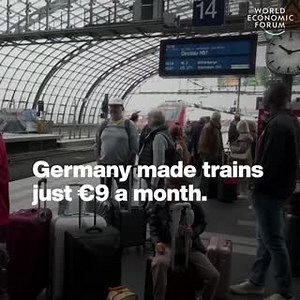 The scheme saw urban air pollution fall by as much as 7%. Read more about the impact of accessible transport: http://ow.ly/vCn150KFtZw Verband Deutscher Verkehrsunternehmen (VDV) Universität Potsdam | World Economic Forum