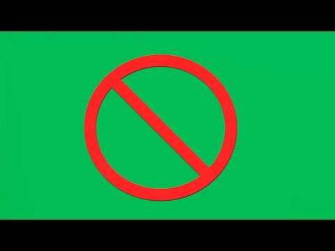 Green Screen Red Banned Sign Animation | 4K | Global Kreators