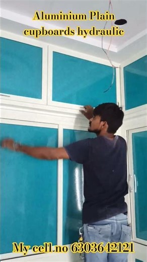 hydraulic opening doors small tricks#interiordesign #interior#cupboard #homedecor #kitchen#aluminium