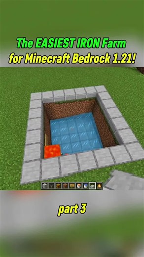Easiest Iron Farm for Minecraft Bedrock 1.21