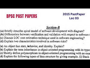 BPSC Question Paper 2015 Section B