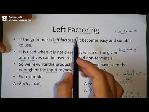 Lec13 Left Factoring given Context Free Grammar | Top Down Parsing | Compiler Design |
