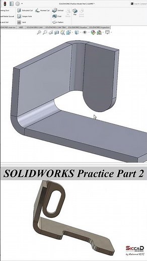 SOLIDWORKS Practice Model Part 2 - Step by Step Tutorial for Beginners