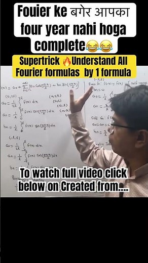 Understand all formulas of #fourierseries 🔥 from one formula #secondyearengineeringmaths #csgt