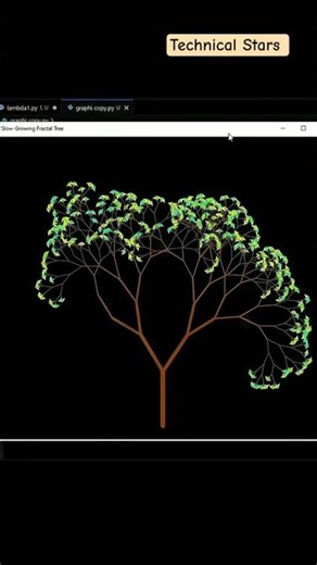 Watch This Python Code Turn into a Stunning Tree! 🤯🌱 #python #pythonprojects #coding #layoffs