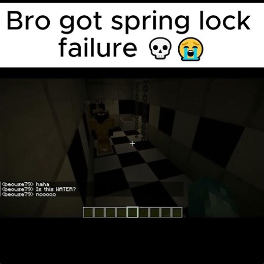 Bro got spring lock failure 💀😭💀 #funny #viral #minecraft #coems #fnaf #shorts