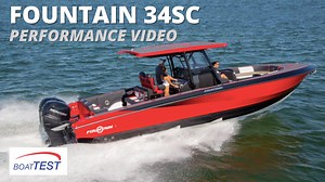 2.3K views · 99 reactions | The mission of the 34SC from Fountain Powerboats is to be a performance-based center console that can handle nasty weather while still maintaining high speeds, safety and performance. Watch our new Test Video below! And for more on the 34SC, visit https://boattest.com/boat/fountain/34sc-2022 | BoatTEST.com | Facebook
