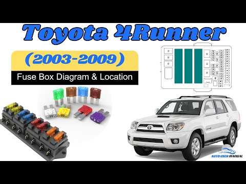 Fuse Box Location & Diagrams: Toyota 4Runner (2003-2009) Owner's Manual
