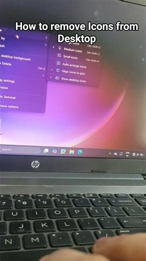 How to remove Icons from Desktop
