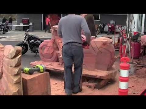 Chainsaw Carved wood Harley Davidson Motorcycle