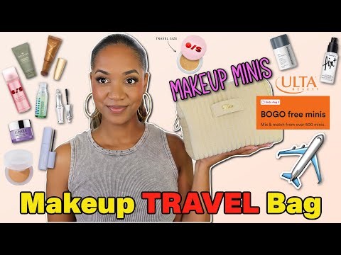 ✈️ Packing a Makeup Travel GO BAG w/ Mini Must-Haves! 💄🧳