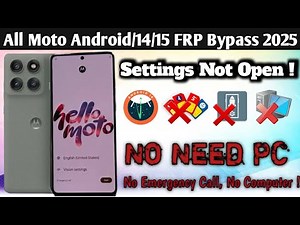Motorola FRP Bypass 2025 — Remove Google Lock After Reset (Android 14/15/16) | 100% Working