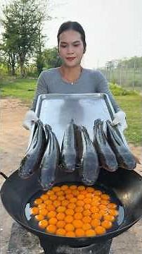 Cooking yummy wash fish with egg deep fried recipe