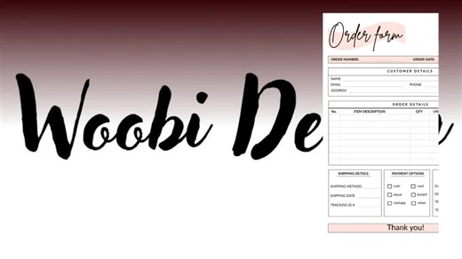 Order Form Printable: Small Business Editable Template (canva, Google Docs and Word) - Etsy