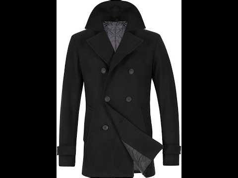 Lisskolo Classic Notched Wool Winter Coat Review - Pros & Cons - Men's Pea Coat
