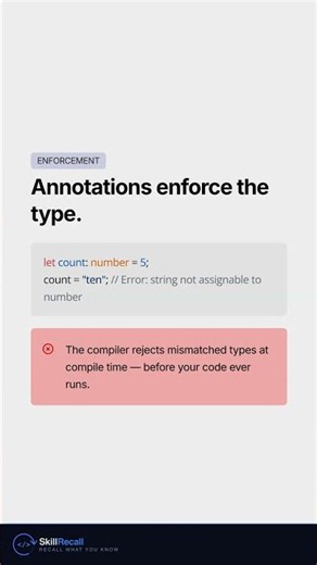 TypeScript Type Annotations Explained in 40 Seconds