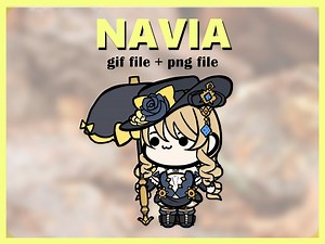 Chibi Animation - Genshin Impact - Navia (gif and Png) - Etsy