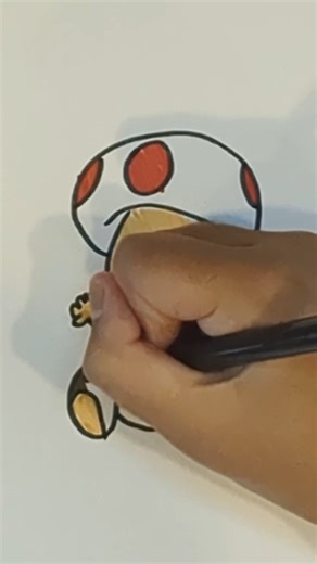 Drawing Toad from Mario 🍄 #SuperMario #Shorts