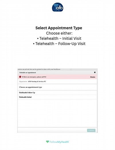 AFB FollowMyHealth Account Set Up