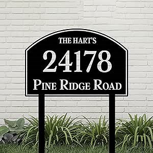 Personalized House Address Signs Metal Address Plaque For Outside, Custom Outdoor Address Number Plaque Street Name Sign House Letter Sign, Wall Art Decor, Custom House Number