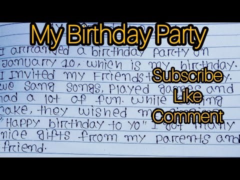 My Birthday Party paragraph/My Birthday party essay in English/My Birthday Party/English Paragraph|