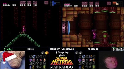 Super Metroid Map Randomizer - Hard Tricky Multicategory Tournament. @ralex612 vs @rooslugs. !smmap26 for info