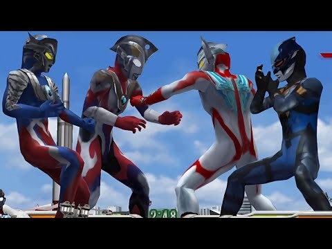 ULTRAMAN ZERO & TAIGA VS ULTRAMAN TREGEAR & Z DELTA - ウルトラマン FIGHTING EVOLUTION