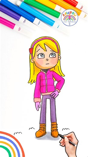 Draw PAW Patrol Cute | PAW Patrol Katie Easy Tutorial 🌈👱🏻‍♀️ #pawpatrol #forkids #short #girl