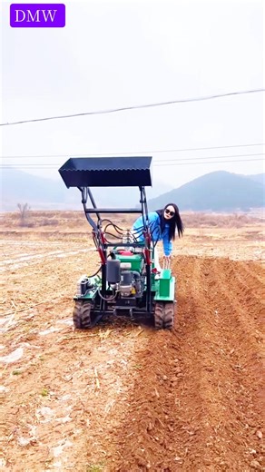Mini Tractor with Loader Working in Field 🚜🔥 #shorts #farminglife