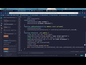 Voting sederhana menggunakan bahasa solidity di remix ethereum