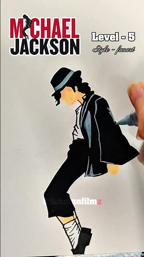 Drawing Michael Jackson in different Levels #art #drawing #shorts #fanart