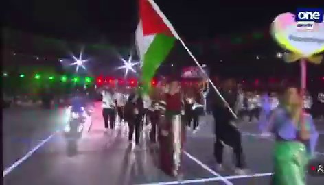 Palestine is present with its flag, its name, and its identity, in every arena of the world.At the opening ceremony of the 20th Asian Games (September 19 to October 4, 2026.), the State of Palestine delegation entered the stadium grounds to a remarkably warm and interactive https://t.co/cShnWasKEC