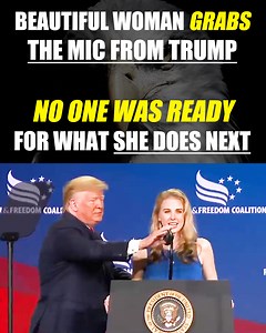 89K views · 3.4K reactions | Beautiful woman GRABS the mic from Trump, NO ONE was ready for what she says next | PolitiBrawl | Facebook