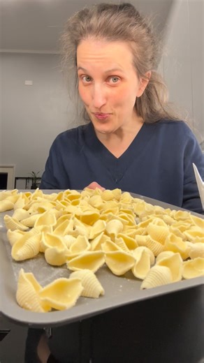 We are Pastatarians | Vallì & Dave on Instagram: "Have you ever tried homemade conchiglie (“shells”) pasta?#freshpastamaking #homemadepasta #pastafromscratch #pastalover #pastapasta"