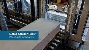 Six-sided board packaging on pallet