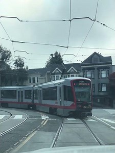 Muni Train Turning in San Francisco #PublicTransportation #California