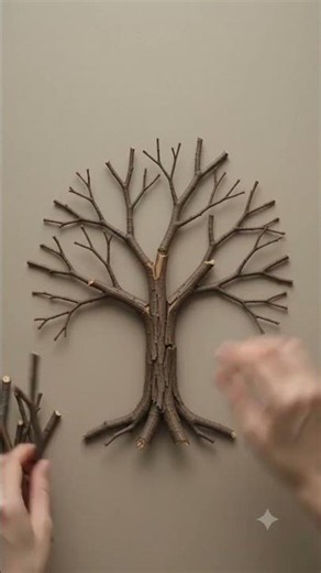 Watch a Tree Come to Life from Real Twigs 🌿✨ #shorts #shortsfeed #diycrafts