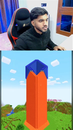 Minecraft lava tower 😱 #shorts #minecraft