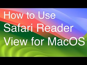 How to Use Safari Reader View for MacOS