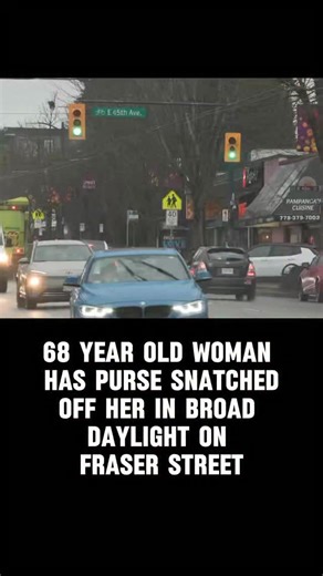 Suspect charged with robbery after South Vancouver purse-snatching, police say A 51-year-old man has been charged with robbery after allegedly snatching a woman’s purse in South Vancouver Tuesday. Vancouver police say they were called to the vicinity of Fraser Street and East 45th Avenue around 9 a.m. after receiving “reports that a man had tried to rob a 68-year-old woman of her purse.” A witness called 911, and officers were able to locate and arrest the suspect, who police identified as Chris